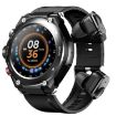 T92 1.28" IPS Smart Watch & Bluetooth Headset, Heart Rate, Music, Black - 1