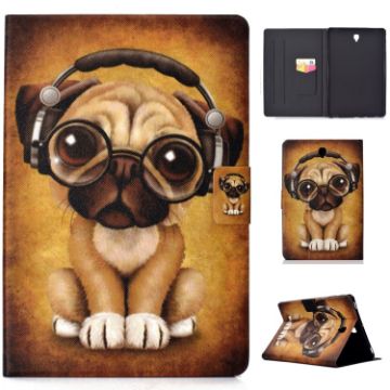 Electric Horizontal Leather Case with Pen Cover, Card Slot & Holder (Shar Pei) - 1