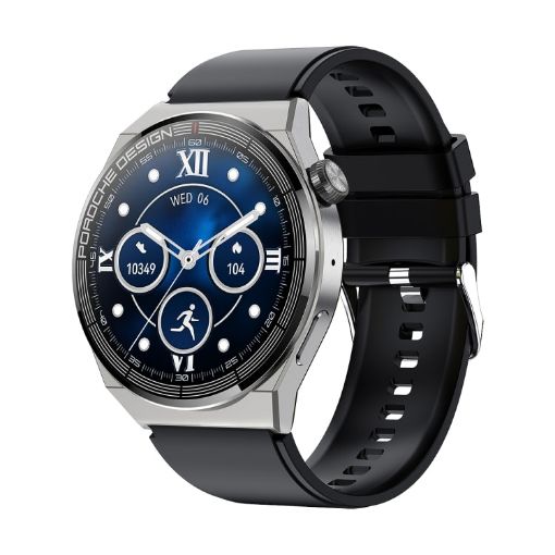Ochstin 5HK46P Smart Watch 1.36" Round Screen Bluetooth Call Silver/Black - 1