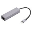 USB-C to Gigabit Ethernet RJ45 & 3x USB 3.0 Adapter HUB SL-030 (Grey) - 3