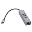 USB-C to Gigabit Ethernet RJ45 & 3x USB 3.0 Adapter HUB SL-030 (Grey) - 6
