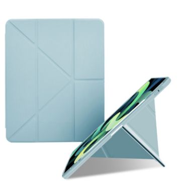 Acrylic Y-fold Leather Tablet Case for iPad Pro/Air 3 10.5 - Ice White - 1