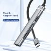 USB-C/Type-C to 3.5mm + 2USB + Type-C HUB Docking Station - Silver - 2