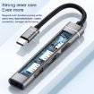 USB-C/Type-C to 3.5mm + 2USB + Type-C HUB Docking Station - Silver - 4