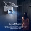 Solar Battery Powered Floodlight PTZ Camera with PIR Detection, 2.4G Wifi - 2