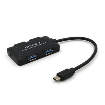 Onten OTN-9102 4-Port USB3.0 HUB Docking Station - Black Portable - 1
