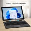 Microsoft Surface Pro 9 Black Striped Hollow Tablet Case with Holder Cover - 5