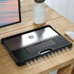 Microsoft Surface Pro 9 Black Striped Hollow Tablet Case with Holder Cover - 6