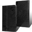 TCL Tab Pro 5G Black Leather Tablet Case with Holder - Flower Embossed - 2