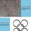 Stainless Steel Anti-Cutting Gloves, 5 Finger, Size L, 304 Steel Ring - 3