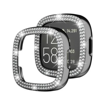 Fitbit Versa 4 Black Double-Row Diamond Electroplating Watch Case - 1