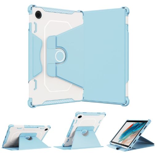 Samsung Galaxy Tab A8 10.5 2021 Rotating Leather Case - Blue - 1