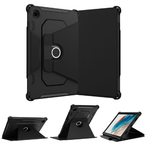 Samsung Galaxy Tab A8 10.5 2021 Rotating Leather Case (Black) - 1