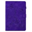 8" Tablet Case - Tower Embossed Leather Cover, Purple - 2