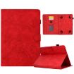 8" Tablet Case - Red Tower Embossed Leather Cover - 1