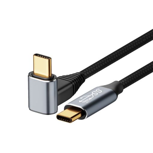 Steam Deck Gen2 100W USB-C Male to Male Curved Data Cable, 2m Length - 1