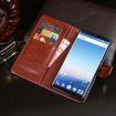 Ulefone MIX 2 Leather Case - Flip, Holder, Card Slots, Wallet, Brown - 6