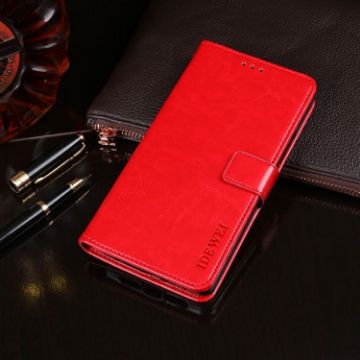 Ulefone MIX 2 Red Leather Case: Flip Cover, Card Slots, Wallet Holder - 1