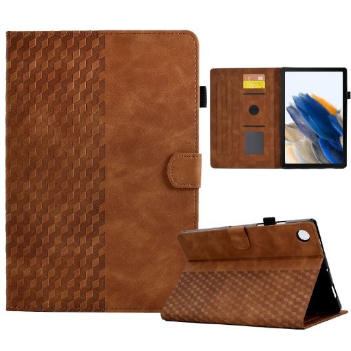 Samsung Galaxy Tab A8 10.5 X200/X205 Brown Leather Tablet Case - 1