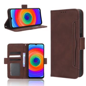 Ulefone Note 14 Leather Phone Case Brown - Calf Texture & Card Slots - 1