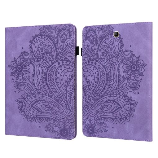 Peacock Embossed Leather Case for Samsung Galaxy Tab A 9.7 T550/T555 Purple - 1