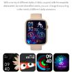 HT15 Gold Smart Watch - 1.85" Silicone Band, IP67 Waterproof, Bluetooth Call - 6