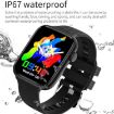 HT15 Gold Smart Watch - 1.85" Silicone Band, IP67 Waterproof, Bluetooth Call - 8