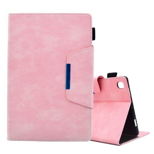 Samsung Galaxy Tab A8 10.5 2021 Pink Suede Leather Tablet Case - 1