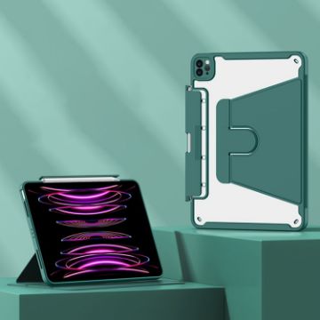 Detachable Rotating Leather Tablet Case for iPad Pro 10.5 - Dark Green - 1