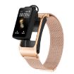 H21 Gold Smart Watch 1.14" Steel Band, Temp Measure, Bluetooth Call - 1