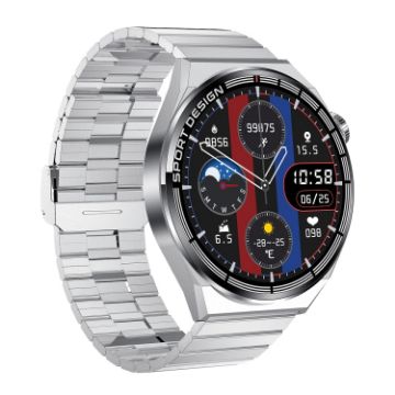 HDT 3 Max 1.6" Steel Band Smart Watch IP67 Waterproof Bluetooth/NFC Silver - 1