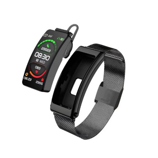K13 1.14" Steel Band Smart Watch with Detachable Earphone & Bluetooth Call - 1