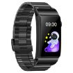 M6 Steel Band Earphone Detachable IP68 Waterproof Smart Watch Black - 2