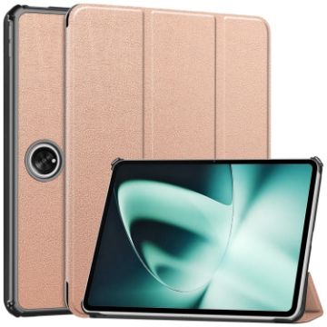 OnePlus Pad Custer Rose Gold Smart Leather Tablet Case - 3-Fold Holder - 1