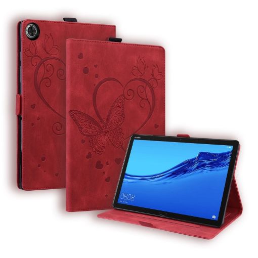 Samsung Galaxy Tab A8 10.5 2021 Butterfly Leather Case Red - 1
