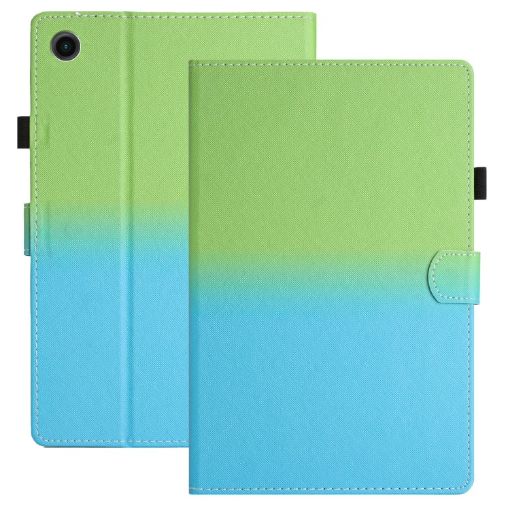 Samsung Galaxy Tab A8 2021 X205/X200 Gradient Leather Case Green Blue - 1