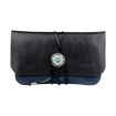 FIREDOG CL91 Dark Blue Sheepskin Leather Tobacco Bag - Handmade & Portable - 1