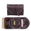 FIREDOG CL08 Leather Pipe Tobacco Storage Bag - Black Brown Rope - 1
