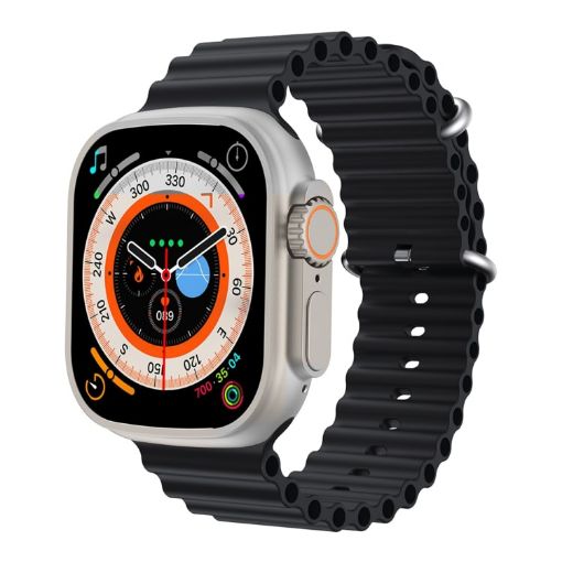 S800 Ultra Max Smart Watch - 1.96" TFT, Heart Rate/BP Monitor, Black - 1