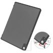 Docomo dtab D-51C Gray Leather Tablet Case - Custer Texture 3-Fold Holder - 5