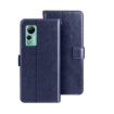 Ulefone Note 14 Blue Leather Phone Case with Holder - Crazy Horse Texture - 1