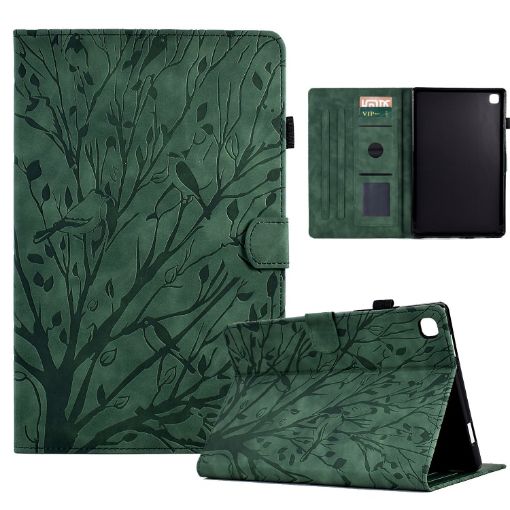 Samsung Galaxy Tab A7 2020 Green PU Case with Wake/Sleep Function - 1