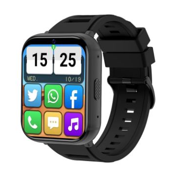 Q668 1.99" 4G Smart Watch Android 9.0, 4GB+64GB, Black - 1