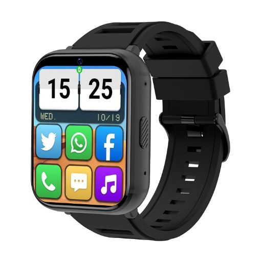 Q668 1.99" 4G Smart Watch Android 9.0, 4GB+64GB, Black - 1