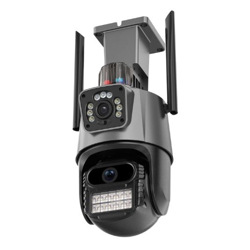 QX81 Humanoid AI Alarm WIFI Dual 2MP IP Camera - EU Plug - 1