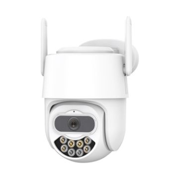 QX82 400W Dual Screen Dual Channel IP Camera, EU Plug, Synchronous Monitoring - 1