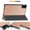 Xiaomi Redmi Pad 2 Rose Gold Leather Tablet Case - 3-Fold Holder - 7