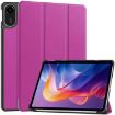 Xiaomi Redmi Pad 2 Purple Leather Tablet Case - 3-Fold Holder Cover - 1