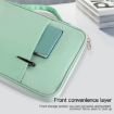 Green Cloth Texture Leather Bag for 9.7-11 Inch Laptop - Portable Case - 4