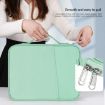 Green Cloth Texture Leather Bag for 9.7-11 Inch Laptop - Portable Case - 5